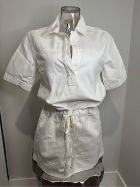 NWT TARGET Universal Threads White Denim Dress XS. No flaws. Drawstring Waist.